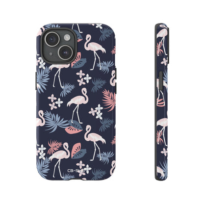 Flamingos Dance Playfully - iPhone Case