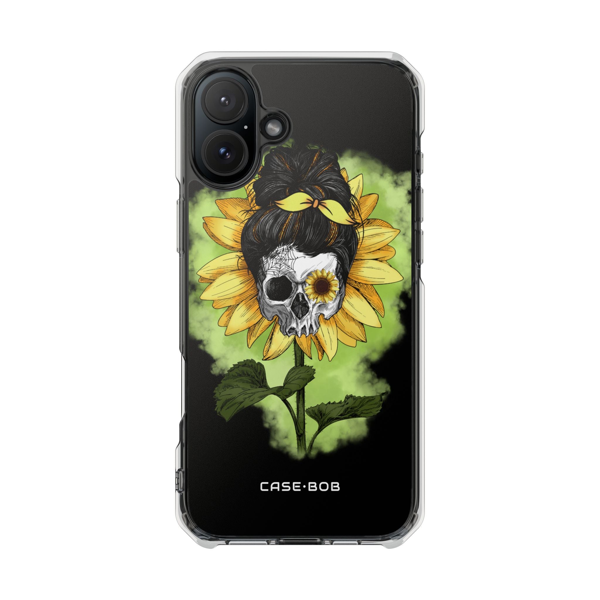 Sunflower Skull iPhone 16 Plus Case - Impact