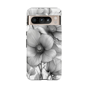 Botanical Elegance in Grayscale - for Google Pixel 8