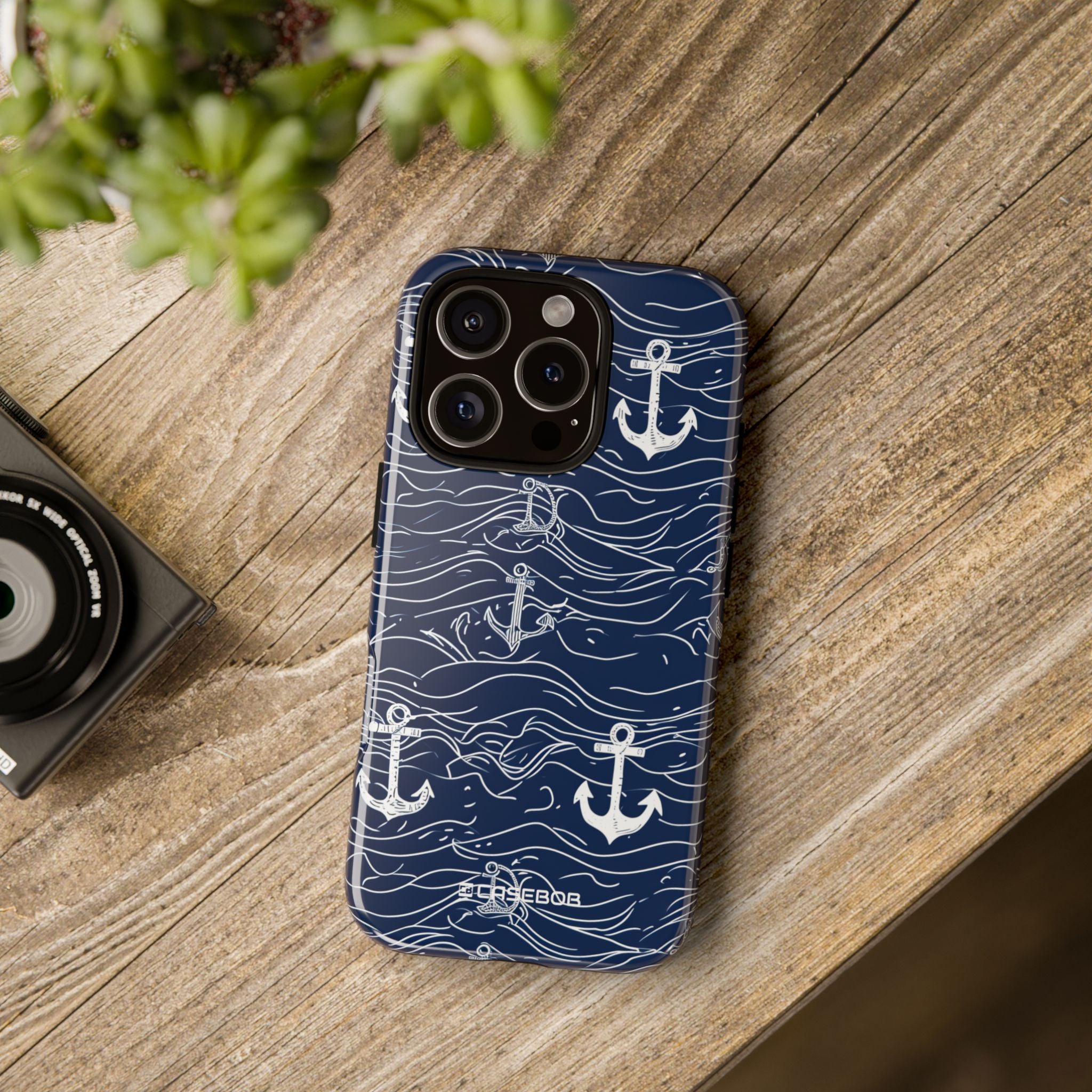 Nautical Whimsy: Anchors and Waves - for iPhone 16