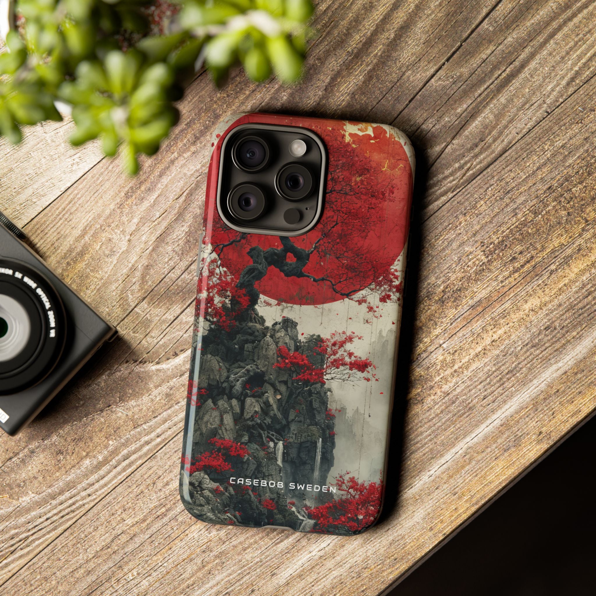 Zen Serenity in Red Harmony iPhone 15 - Tough Phone Case