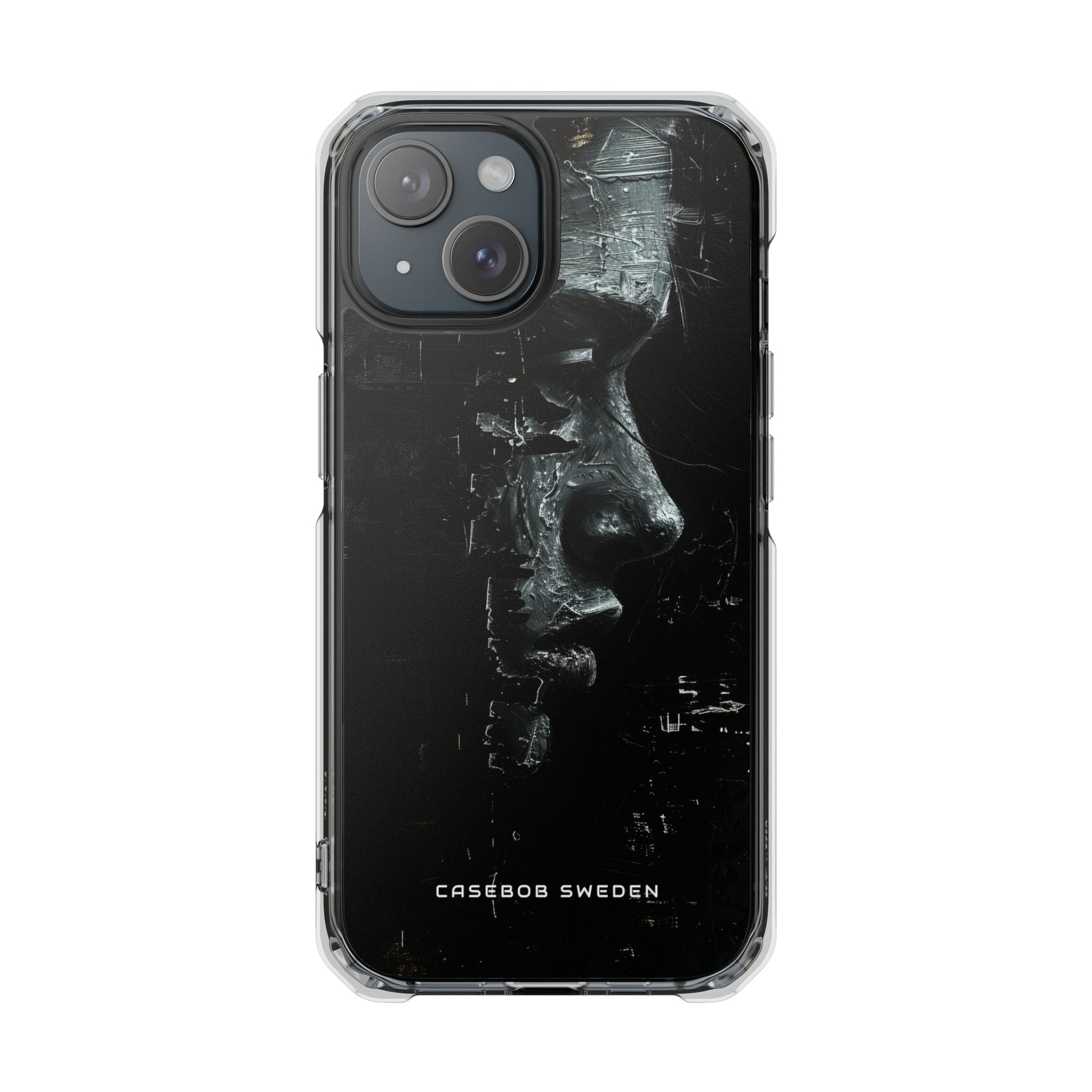 Monochrome Bloom iPhone 15 - Clear Impact Phone Case