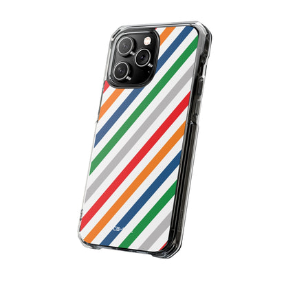 Vibrant Geometric Stripes iPhone Case - Impact