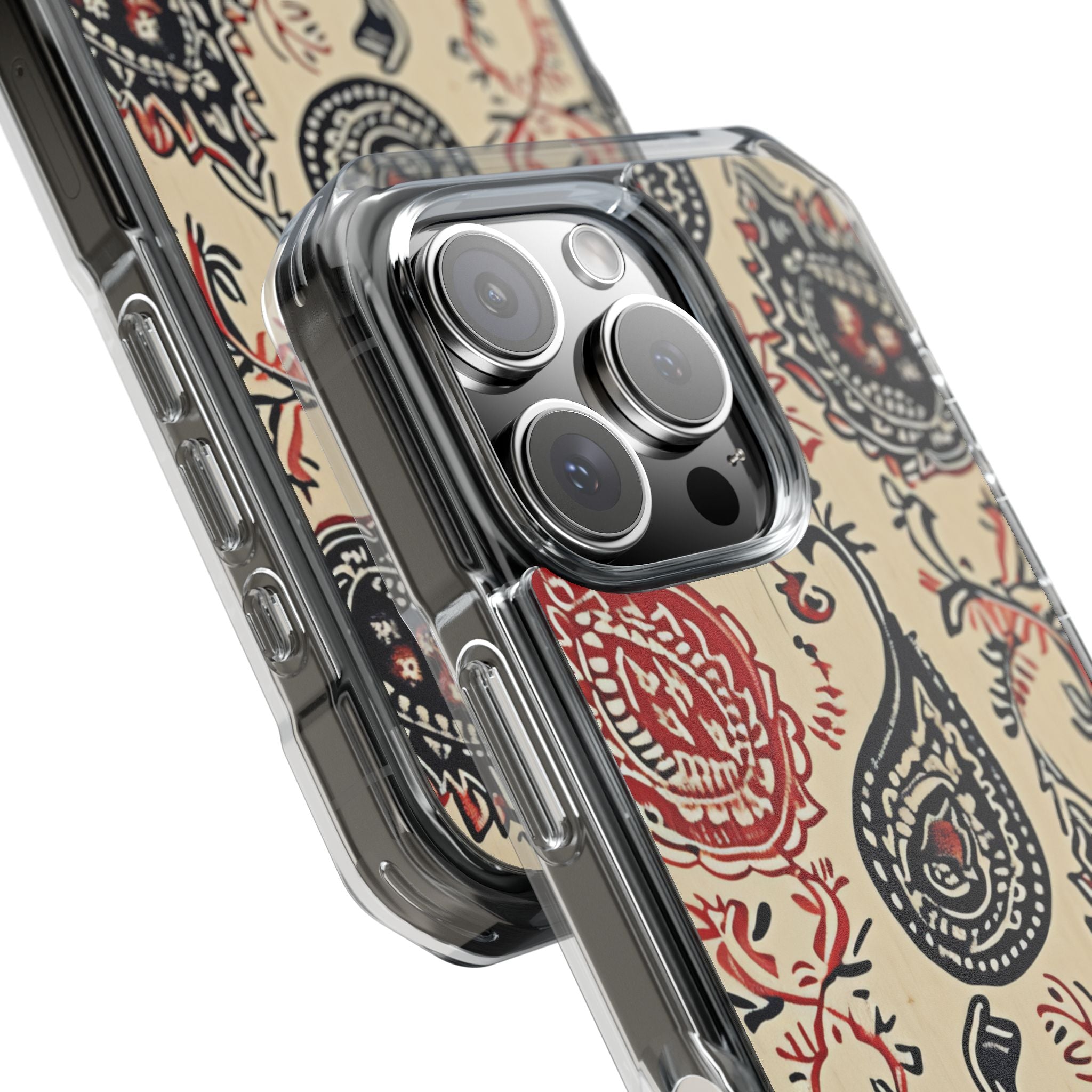 Vintage Paisley Elegance iPhone 16 - Clear Impact Phone Case