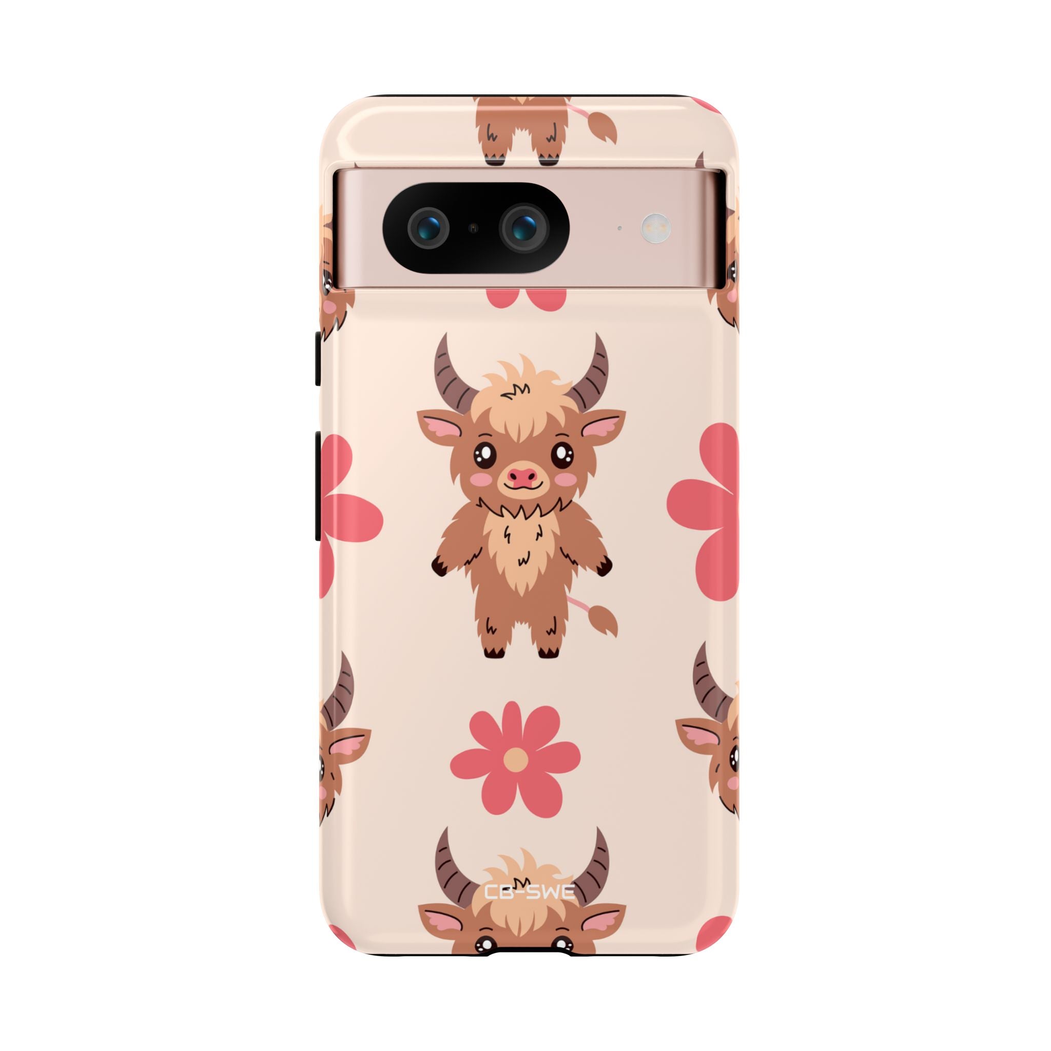 Cute Cattle & Flowers - Google Pixel Case