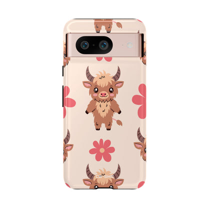 Cute Cattle & Flowers - Google Pixel Case