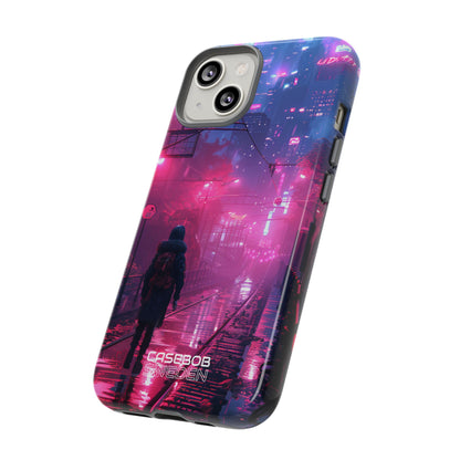 Neon Shadow City iPhone 14 - Tough