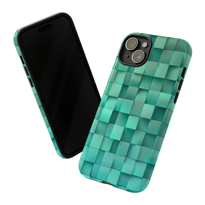 Teal Tranquility: Square Gradient - Protective Phone Case