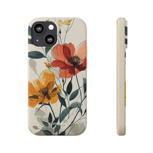 Serene Floral Harmony | Biodegradable Phone Case