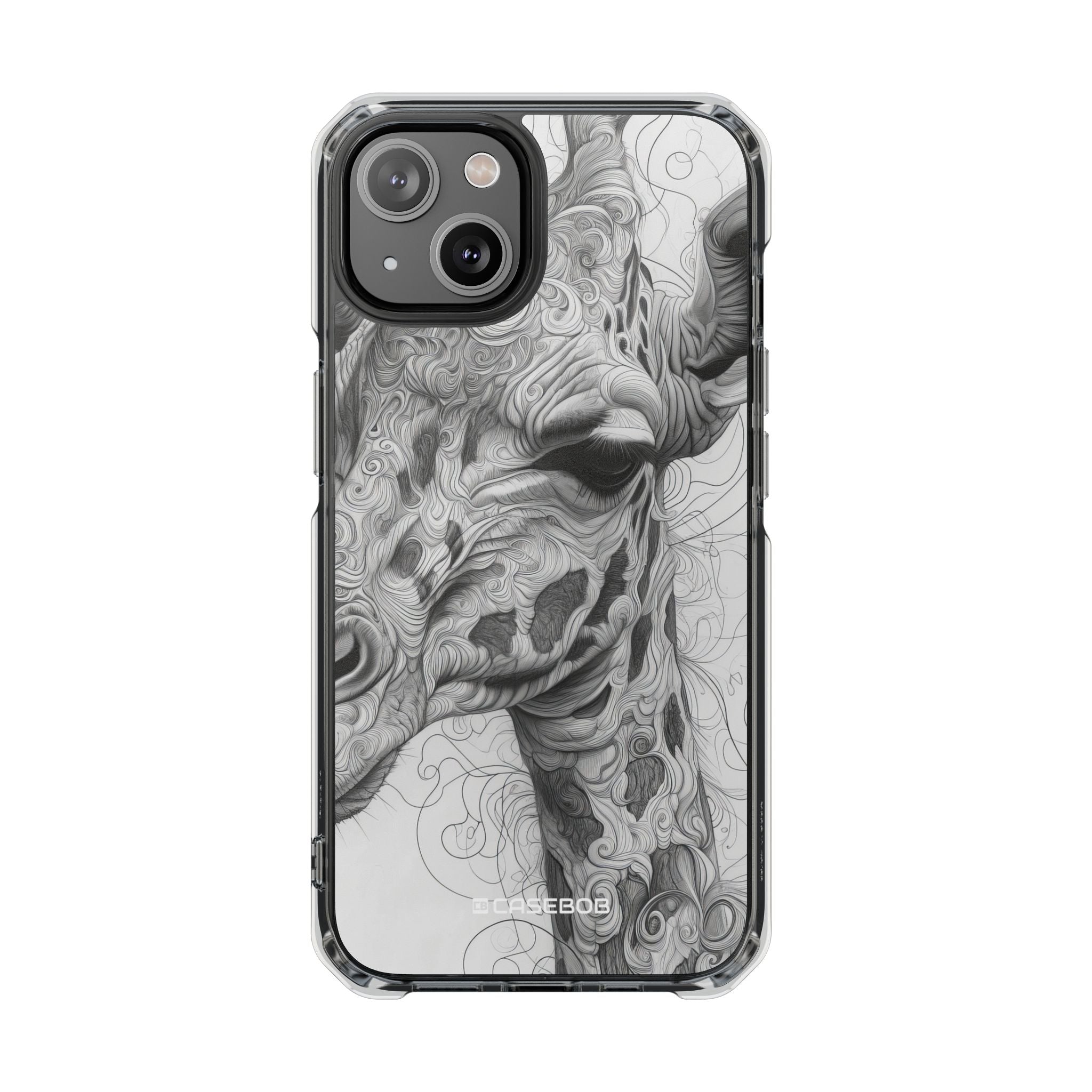 Monochrome Giraffe - Phone Case for iPhone