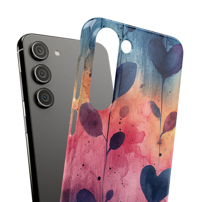 Watercolor Heart Art - Slim Samsung S23 Phone Case