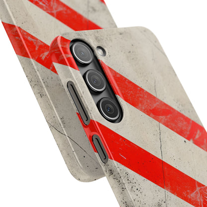 Striker Crimson Stripes Samsung S23 - Slim Phone Case