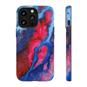 Red n Blue Ink Art iPhone Case (Protective) iPhone 13 Pro Matte Phone Case