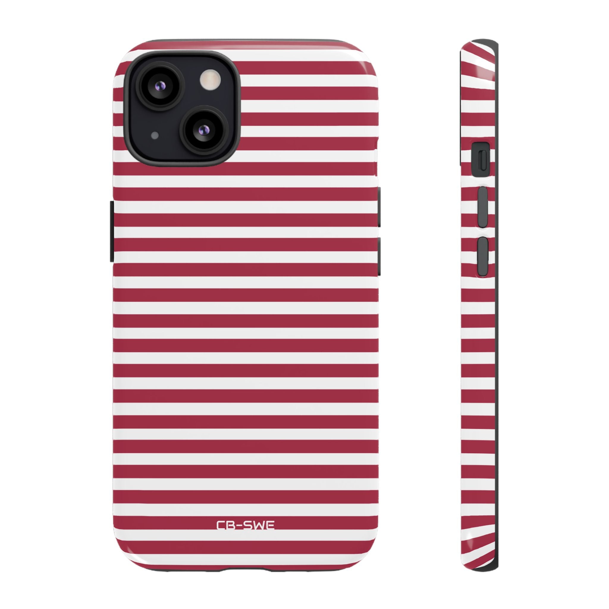 Crimson Stripes Flow - iPhone Case