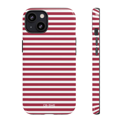 Crimson Stripes Flow - iPhone Case