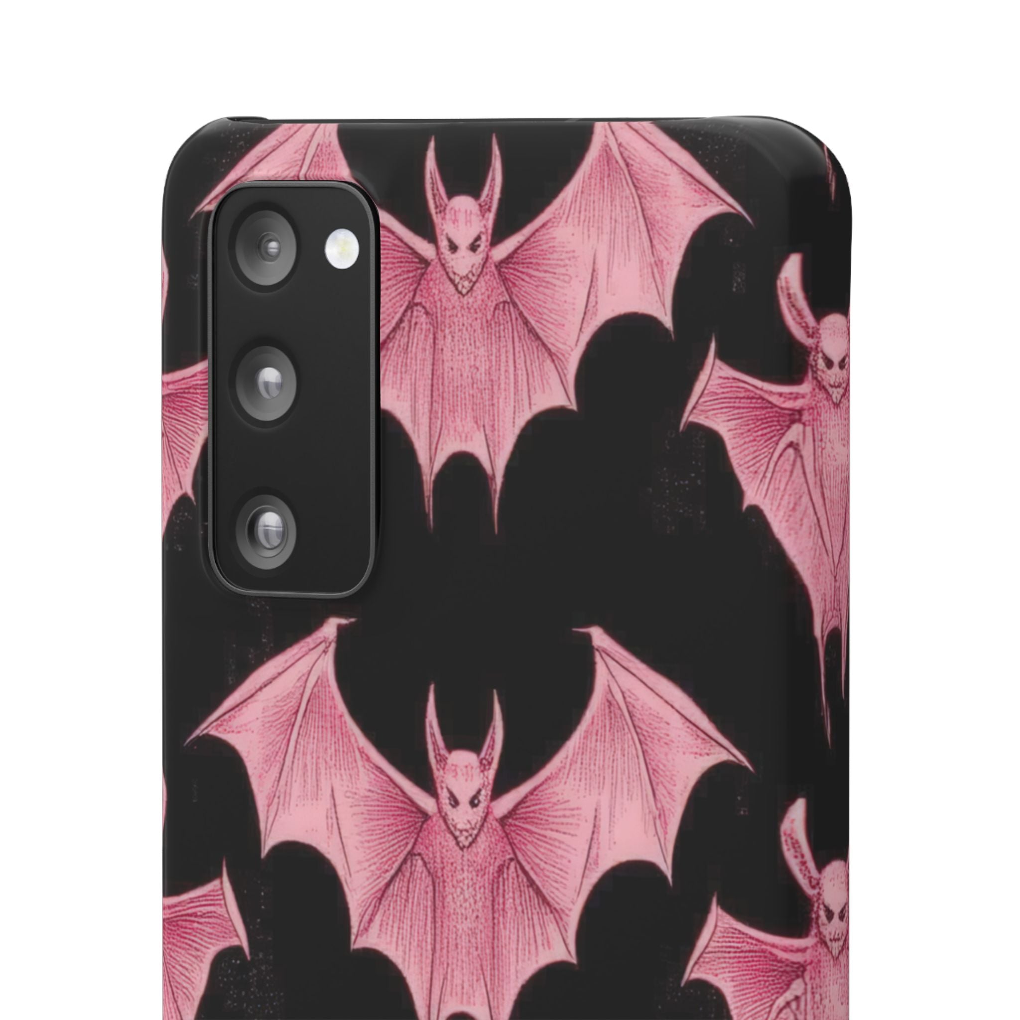 Gothic Pink Bats Aflame Samsung S20 - Slim Phone Case