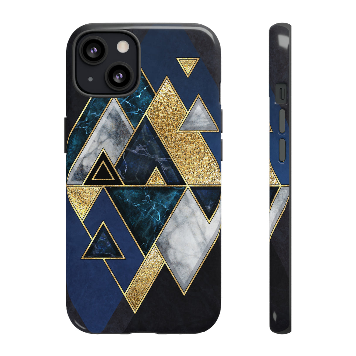 Dark Blue Geometric - Protective Phone Case