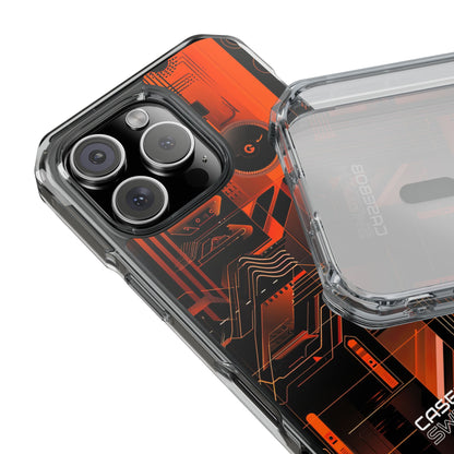Orange Circuit Dreams iPhone 16 - Impact Clear+