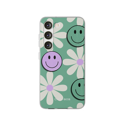 Smiley Daisy Glow Samsung S23 Case - Soft