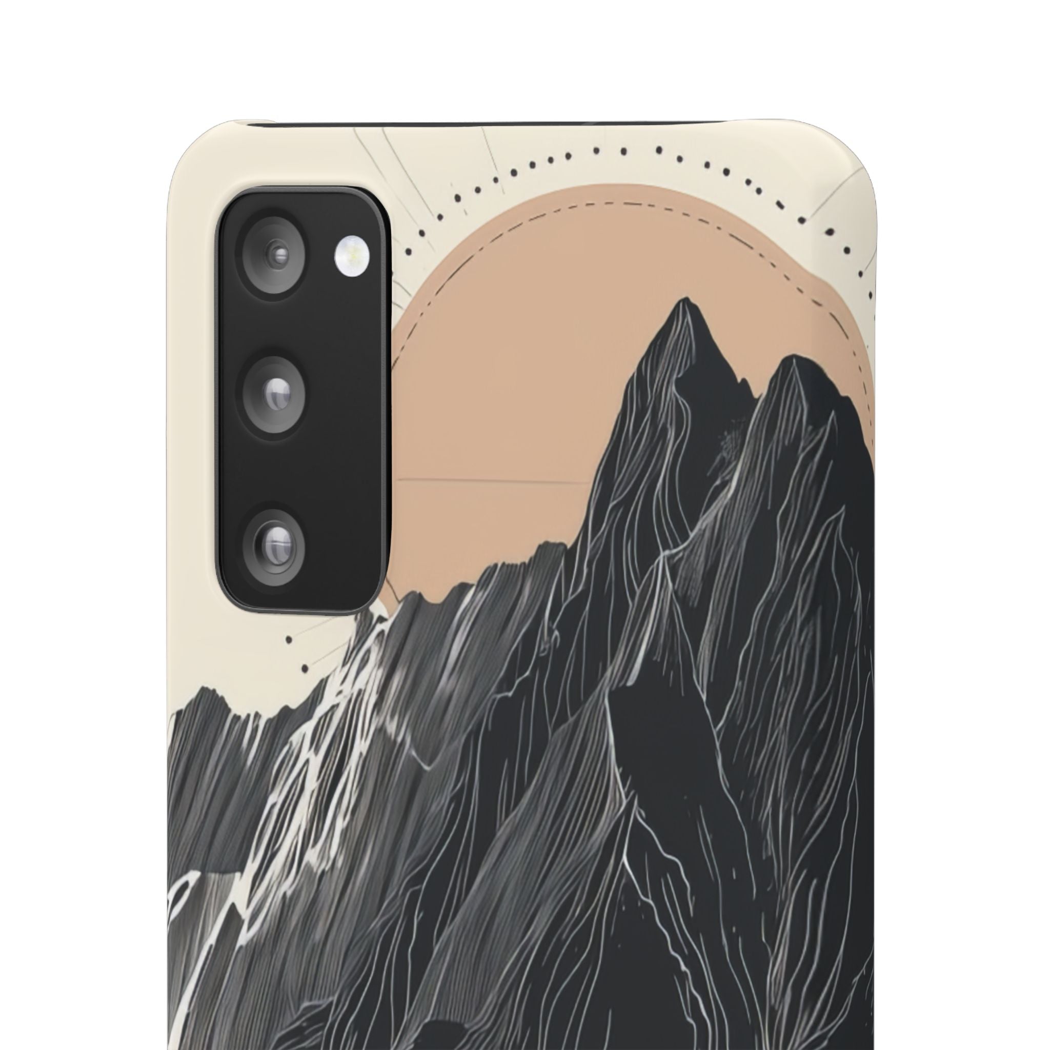 Minimalist Mountain Landscape with Flowing River Samsung S20 - Slim Phone Case