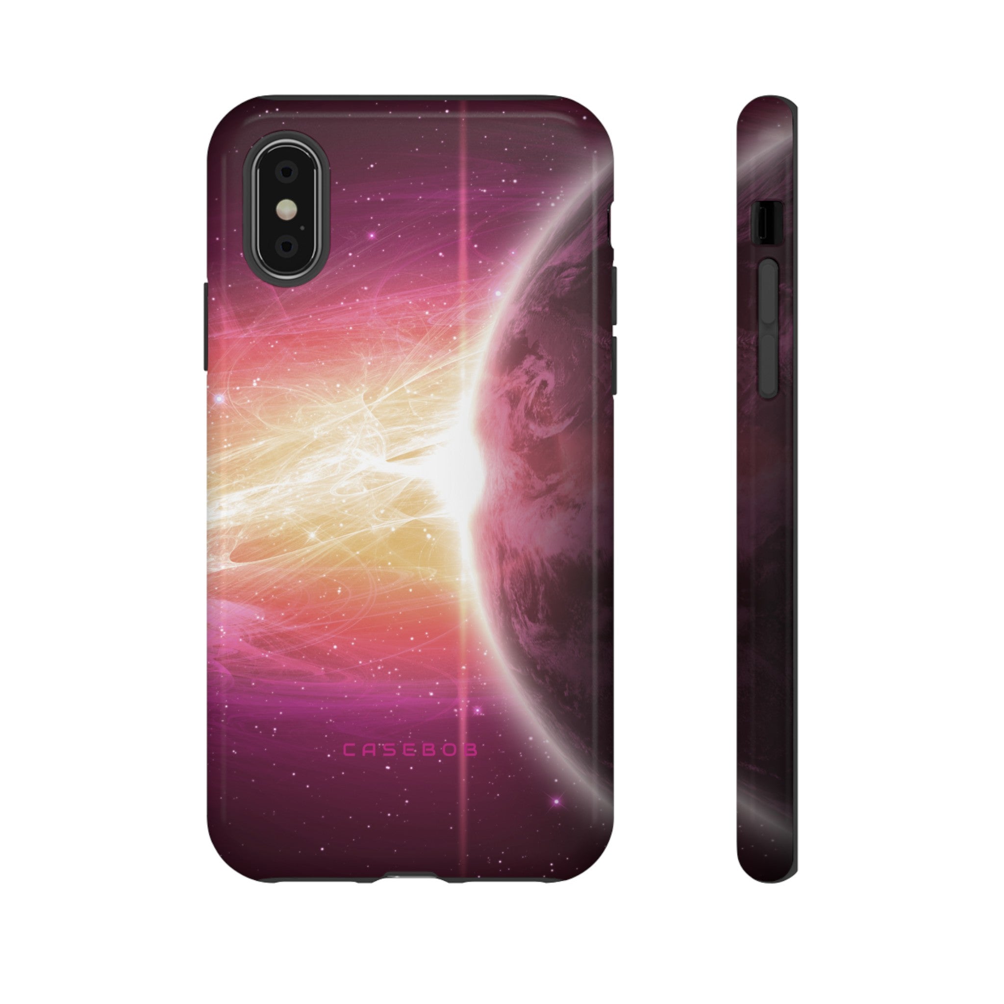 Purple Planets in Space - Protective Phone Case