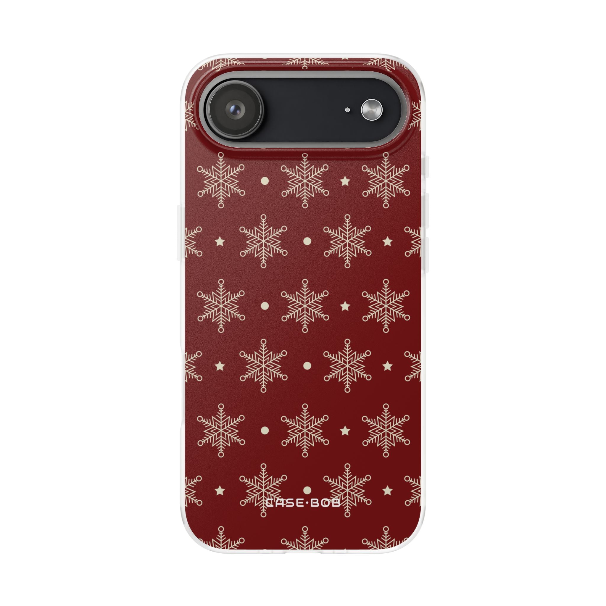 Cream Snowflake Crimson iPhone 17 Air Case - Soft