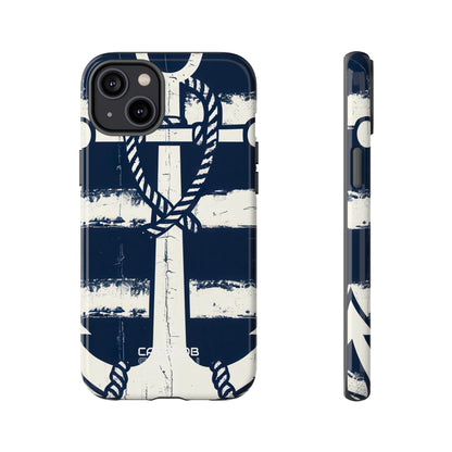 Strisce con ancora blu navy iPhone 14 - Tough