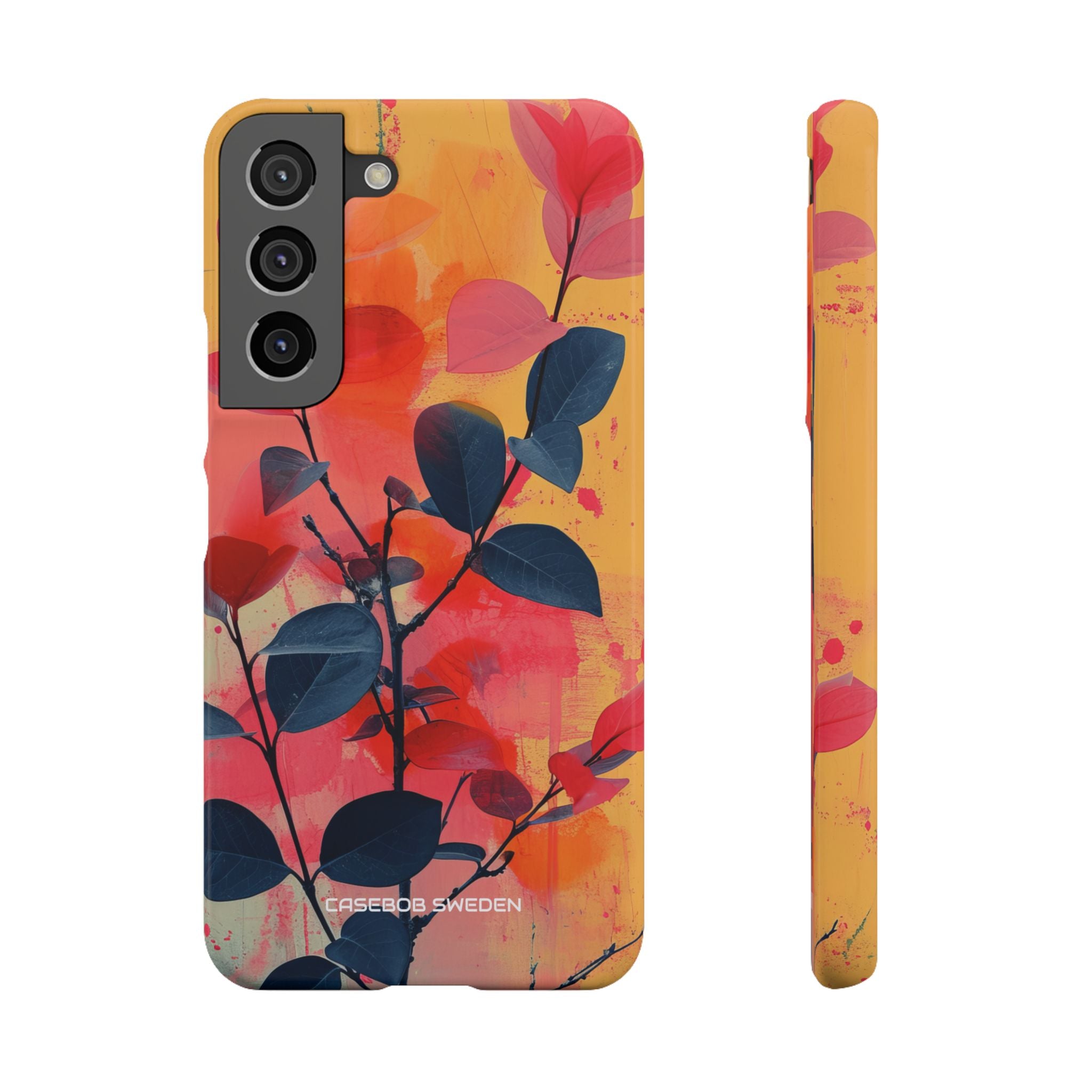 Yellow Botanical Splash - Slim Samsung S22 Phone Case