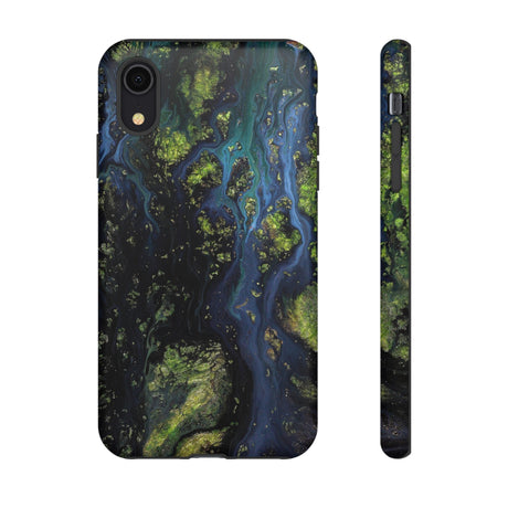 Blue Cosmos Ink Art iPhone Case (Protective) iPhone XR Matte Phone Case