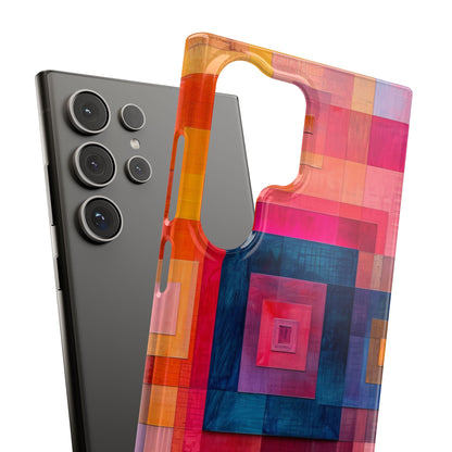 Vibrant Geometry - Slim Samsung S24 Phone Case