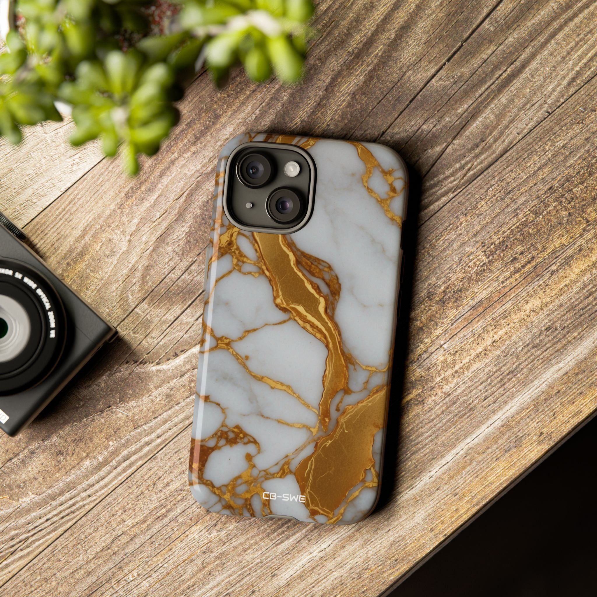 Golden Veins Flow - iPhone Case