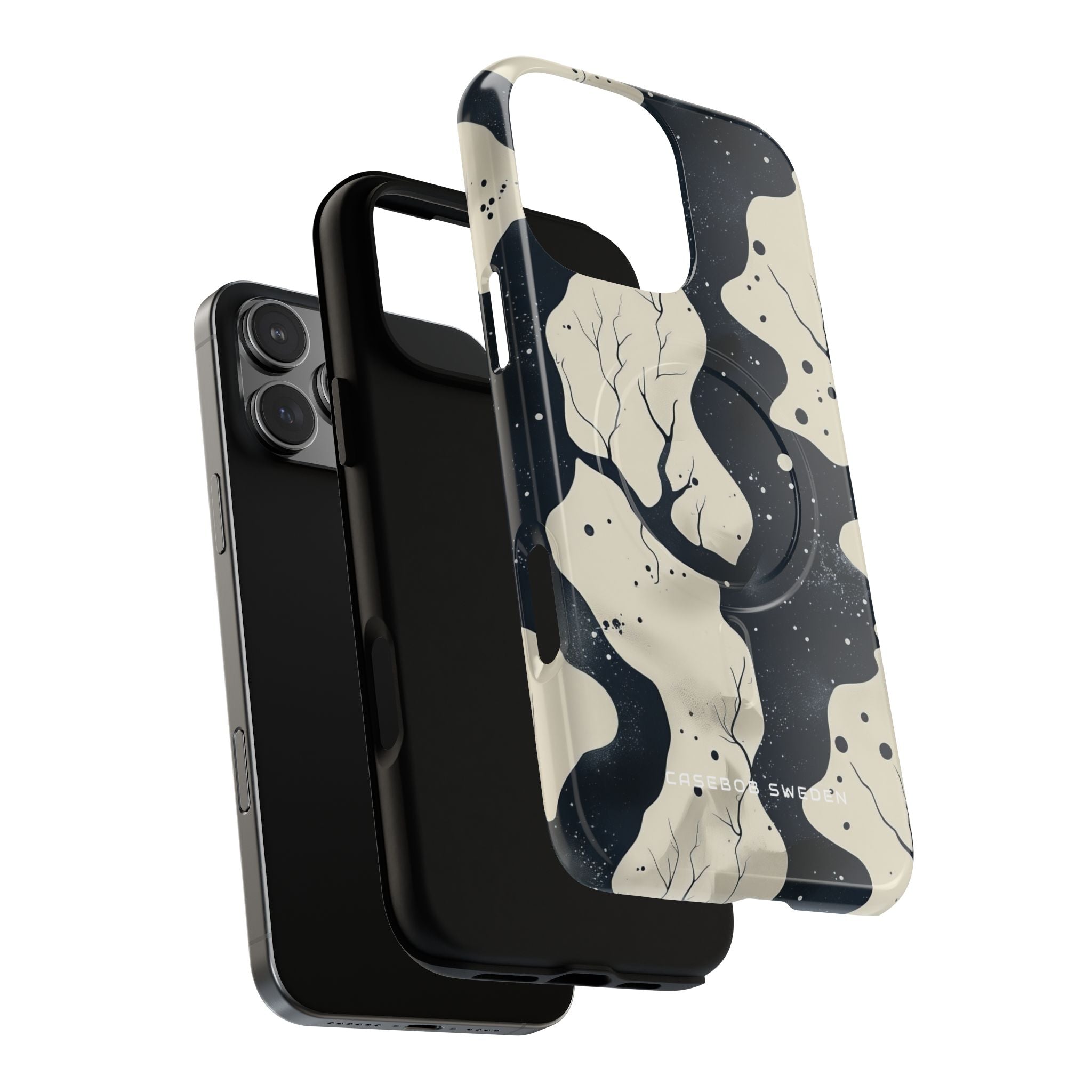 Organic Fluid Silhouettes with Cosmic Depth iPhone 16  Tough+ Phone Case