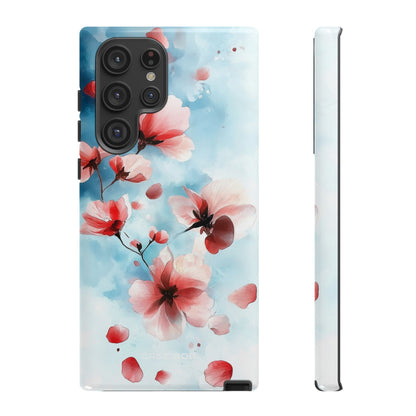 Pink Blossom Drift Samsung S22 Ultra Case - Tough
