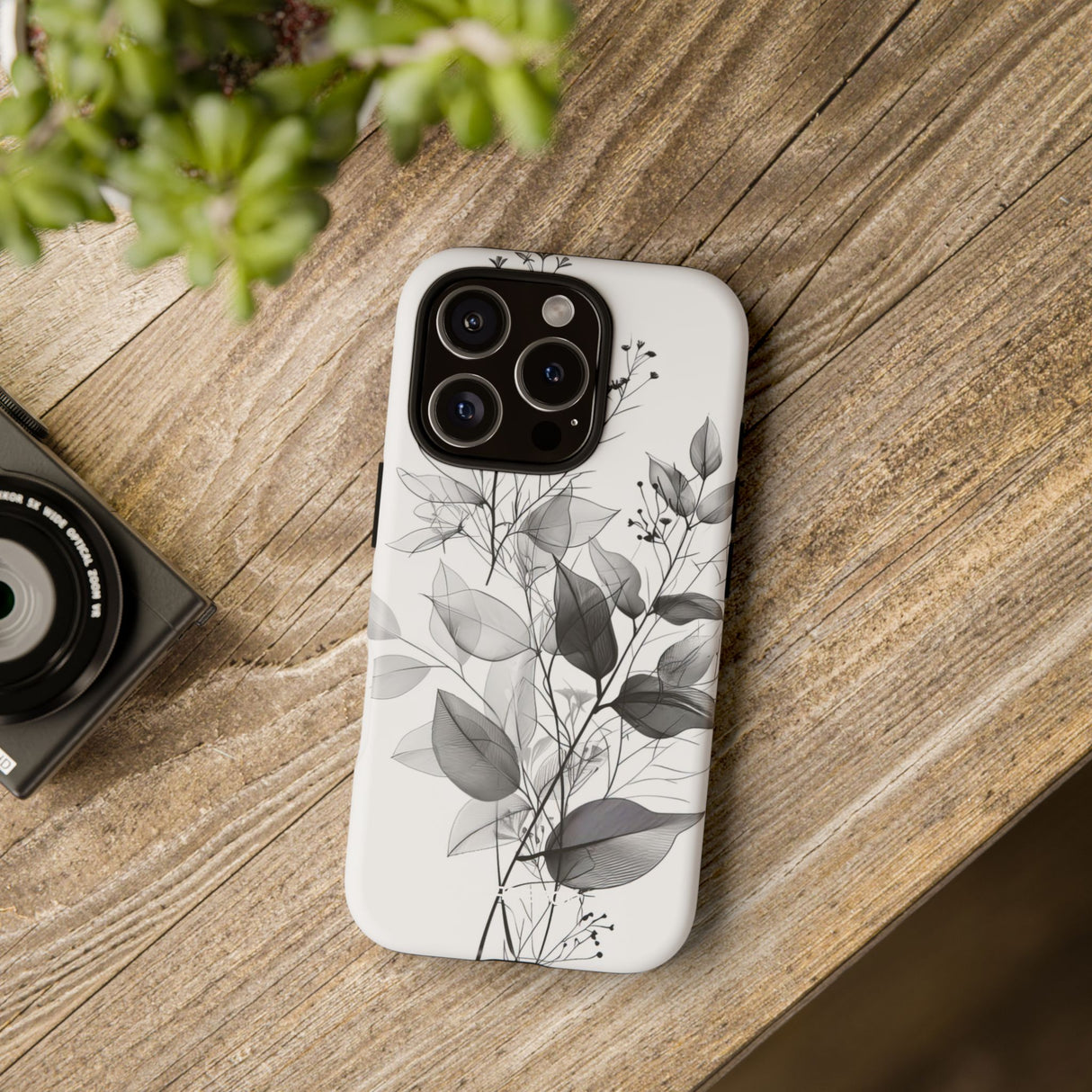 Botanical Elegance in Monochrome - for iPhone 16