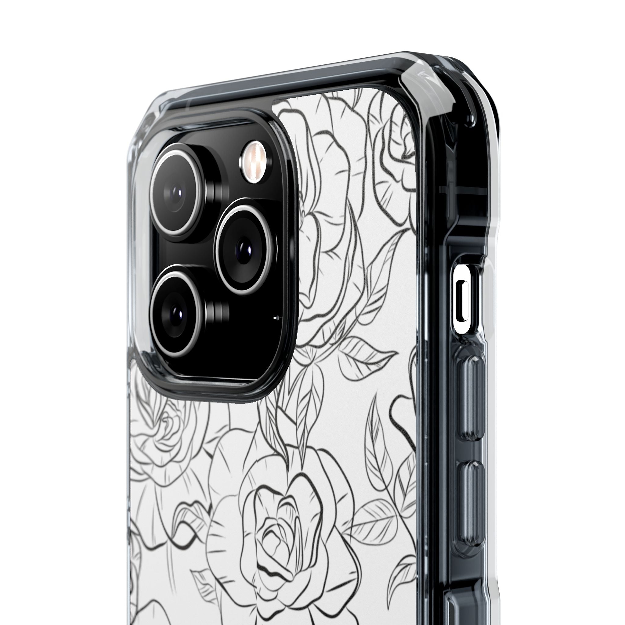 Intricate Rose Sketches iPhone Case - Impact