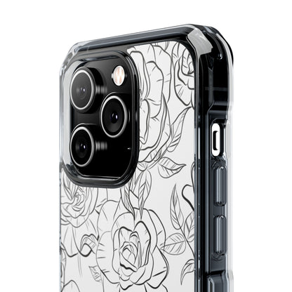 Intricate Rose Sketches iPhone Case - Impact