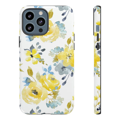 Yellow Floral - Protective Phone Case