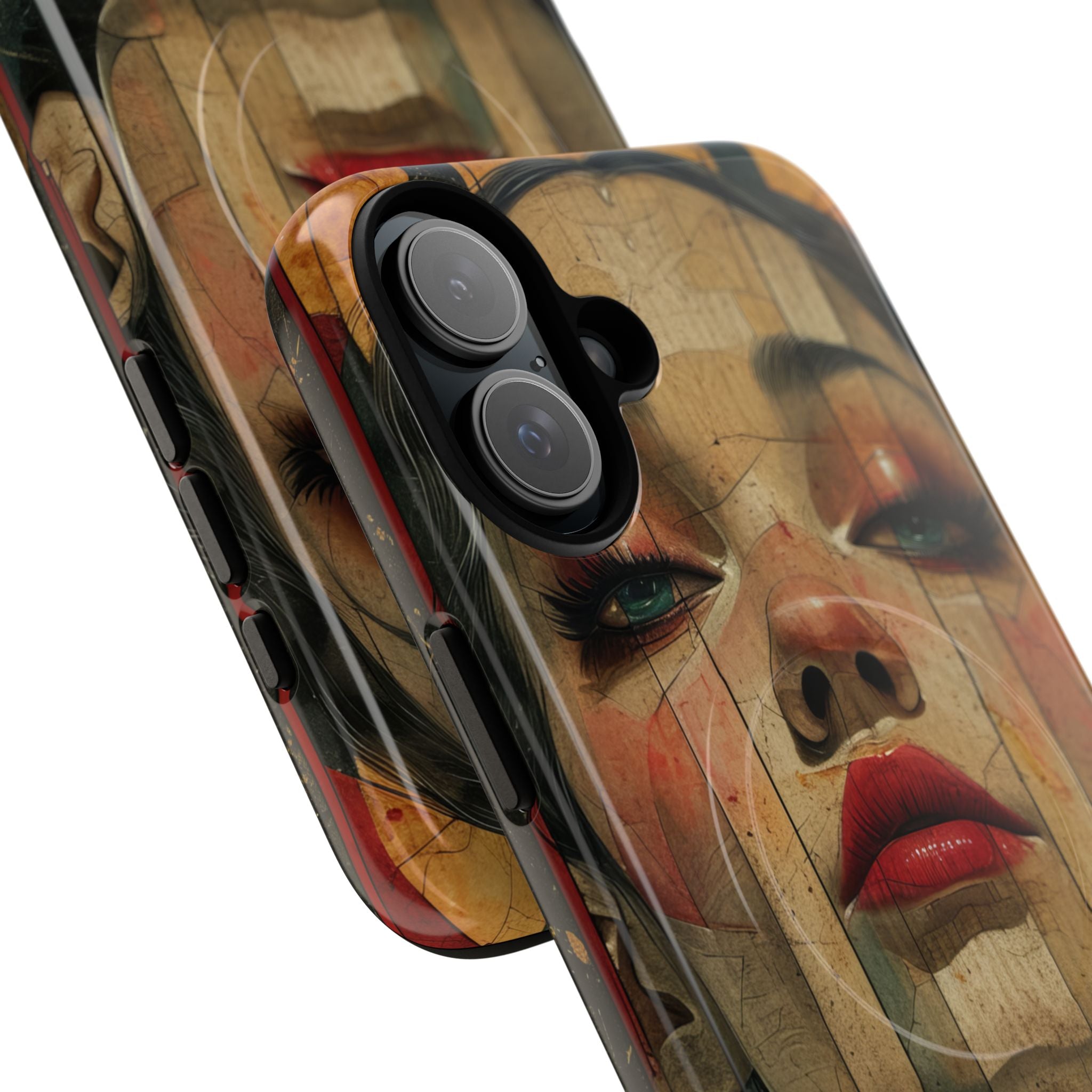 Bold Art Deco Portrait - Tough + MagSafe® iPhone 16 Phone Case