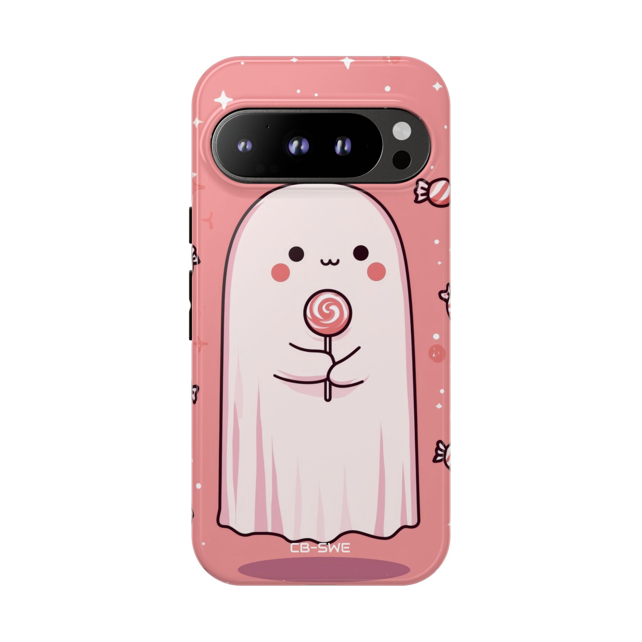 Cute Ghost Holds Candy - Google Pixel Case
