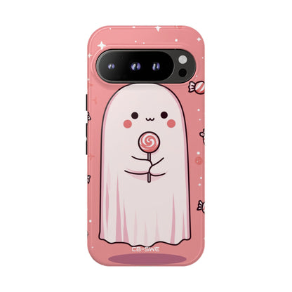 Cute Ghost Holds Candy - Google Pixel Case