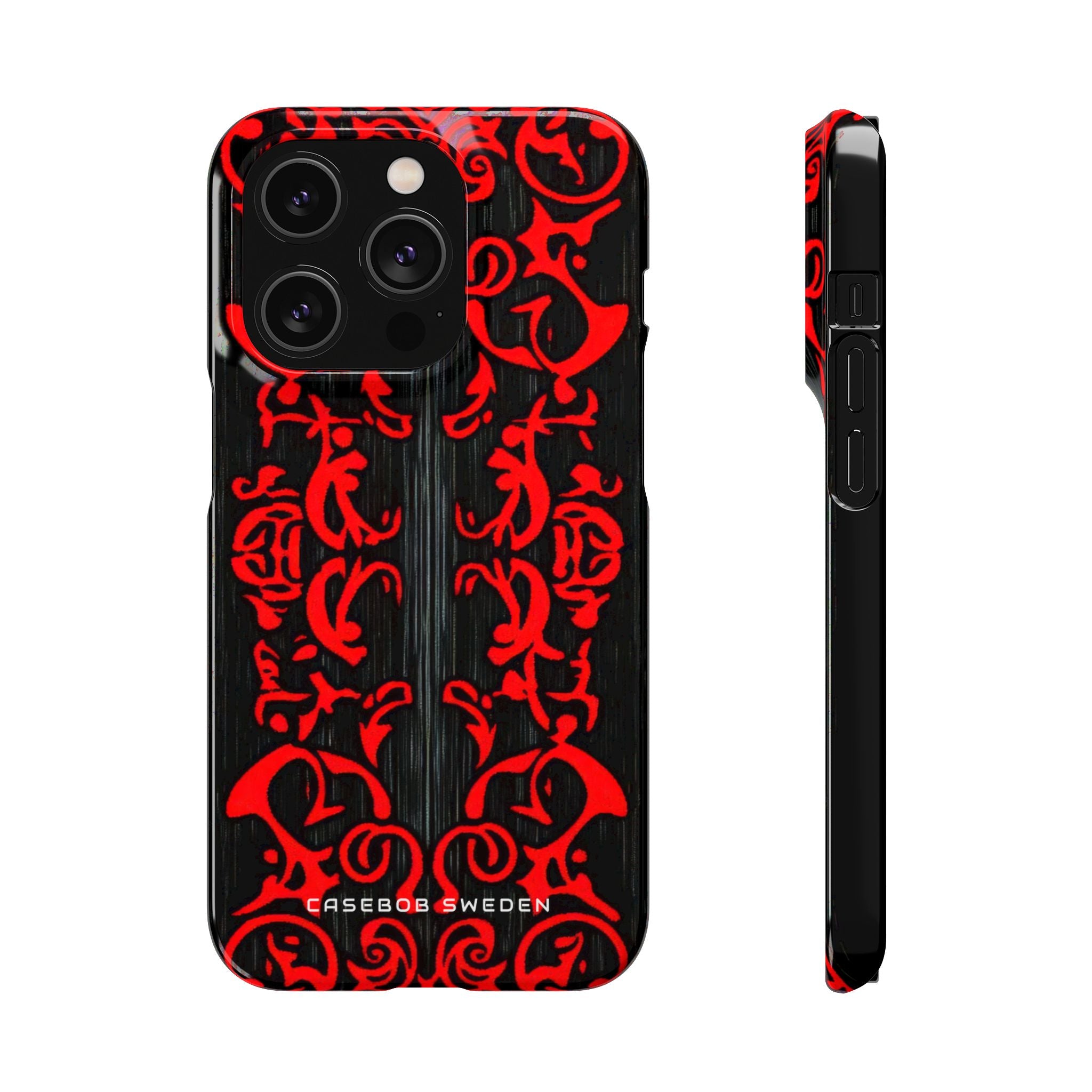 Gothic Crimson Symmetry iPhone 14 - Slim Phone Case