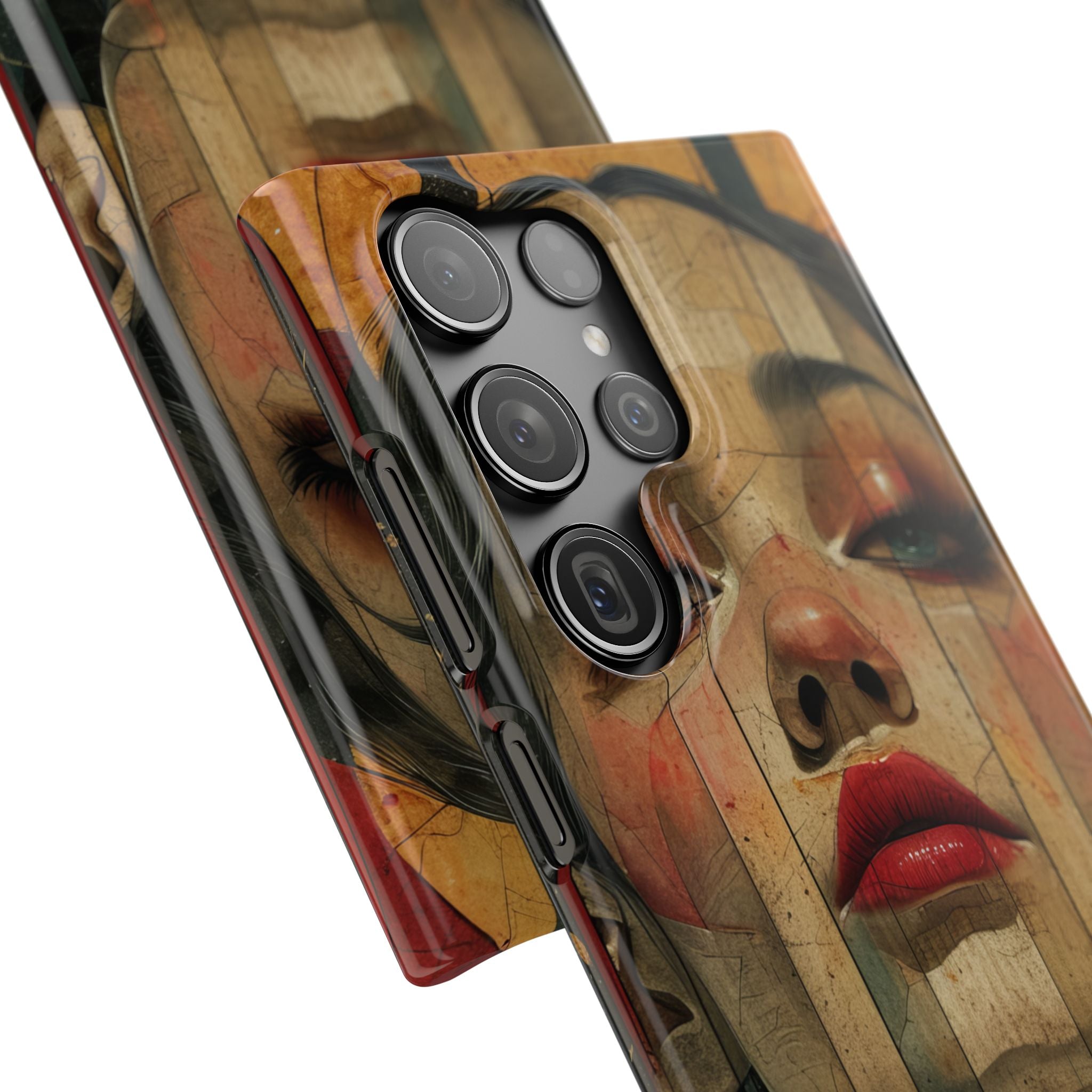 Bold Art Deco Portrait - Slim Samsung S23 Phone Case