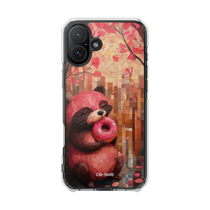 Raccoon Holds Donut iPhone Case - Impact