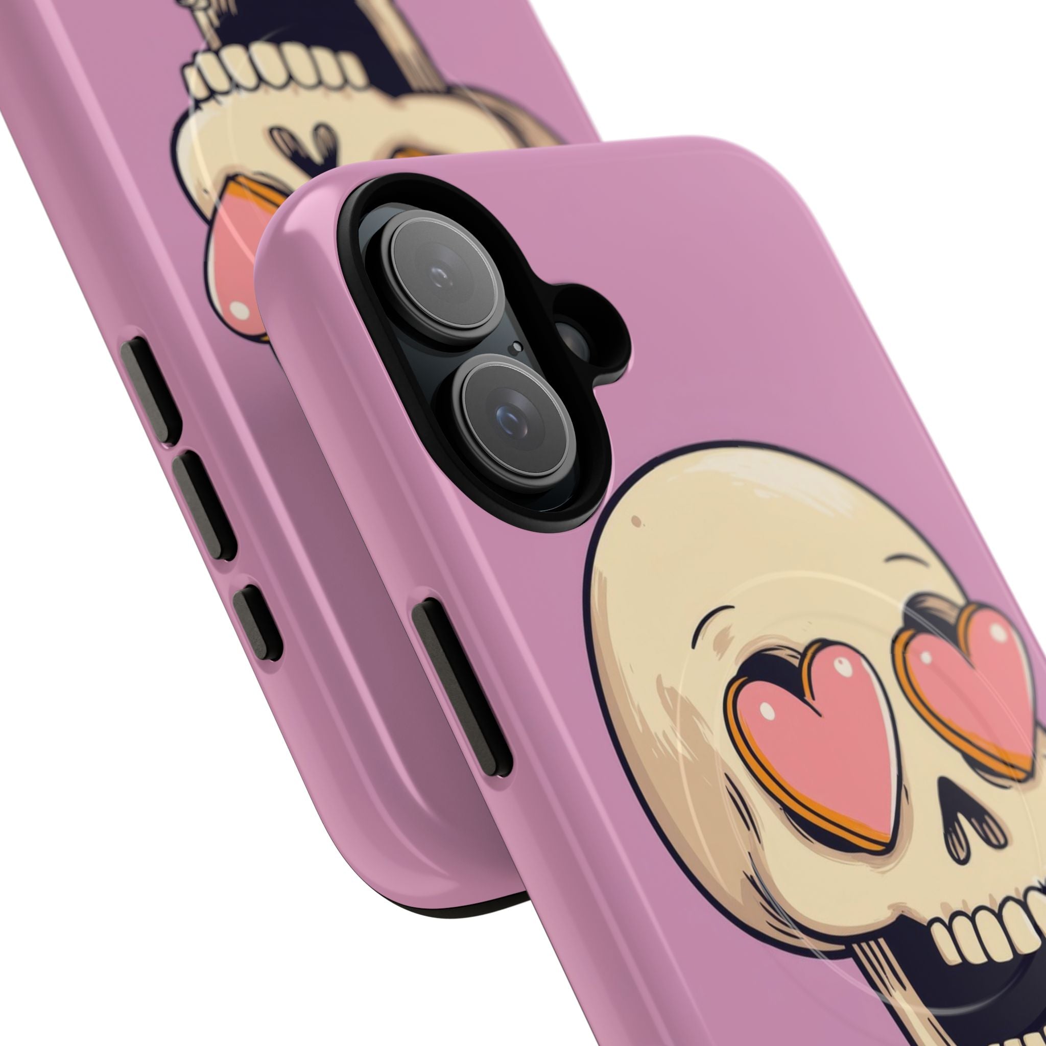 Heart Eyed Skull iPhone 16 Plus Case - Tough+