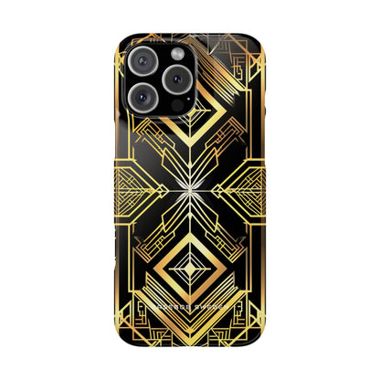 Golden Geometric Opulence iPhone 16 - Slim Phone Case