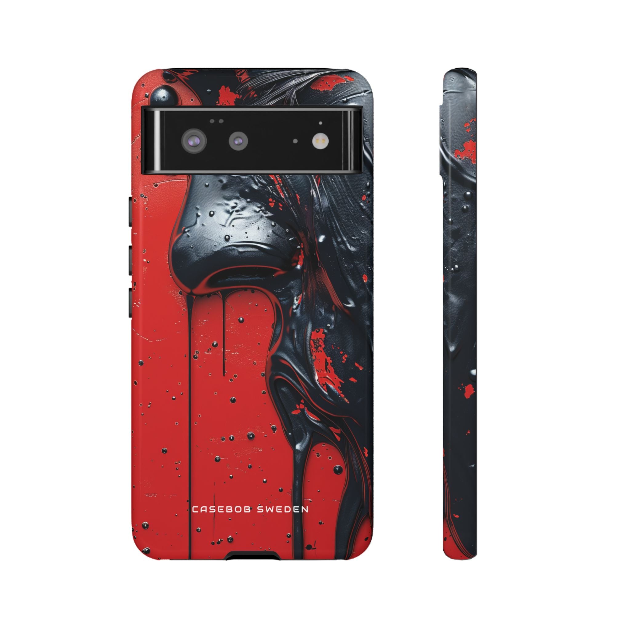 Textured Crimson Bloom Google Pixel 6 - Tough Phone Case