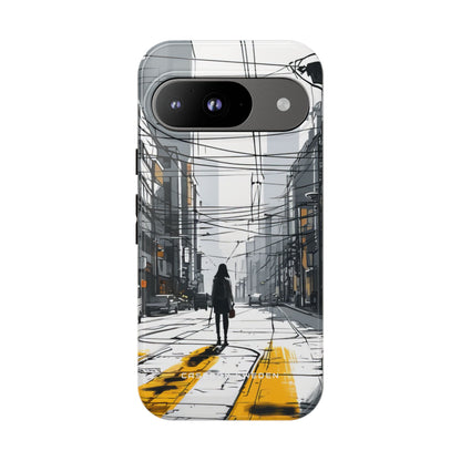 Urban Linework Perspective Google Pixel 9 - Tough Phone Case