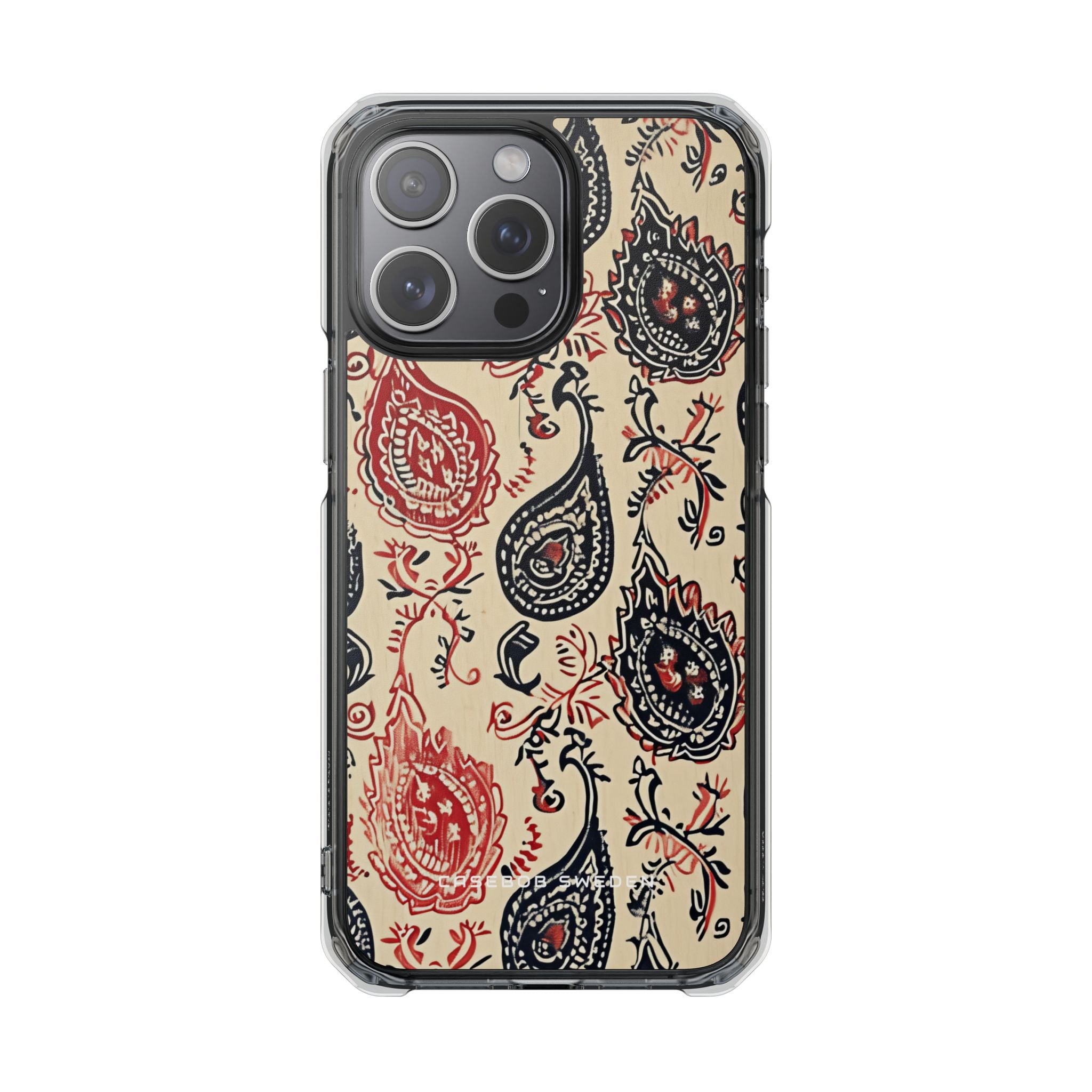 Vintage Paisley Elegance iPhone 15 - Clear Impact Phone Case