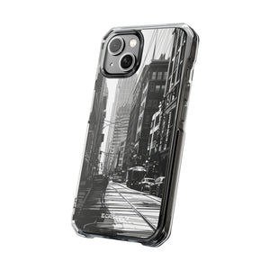 Noir Urban Serenity - Phone Case for iPhone (Clear Impact - Magnetic)