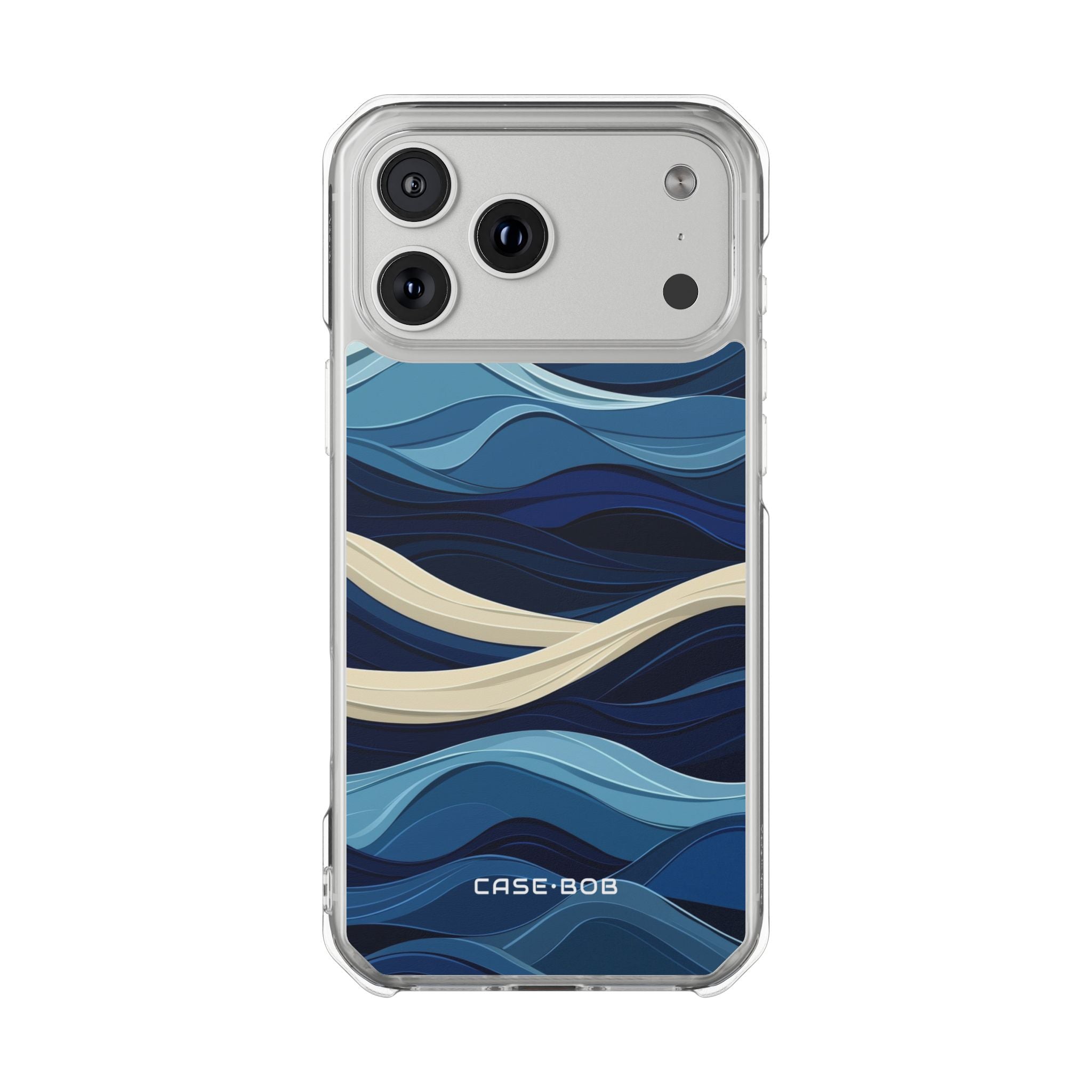 Wavy Bands Blue iPhone 17 Pro Max Case - Impact